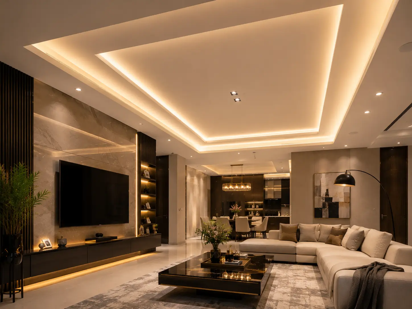 Plafon Gypsum Minimalis Modern